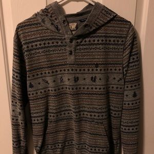 Volcom gray sweatshirt with black writing